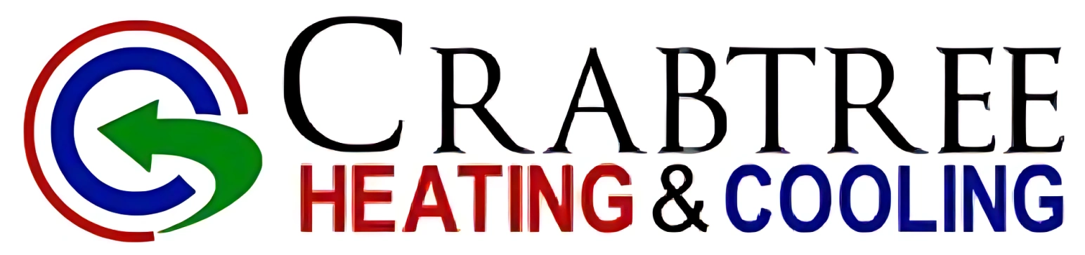 A red and black logo for a heating company.