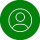 A green circle with an image of a person in the middle.